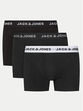 Jack&Jones Jack&Jones Komplet 3 par bokserek Solid 12254363 Czarny