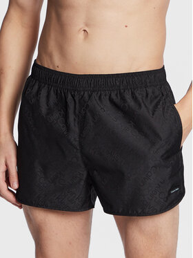 Calvin Klein Swimwear Calvin Klein Swimwear Szorty kąpielowe Runner KM0KM00847 Czarny Regular Fit