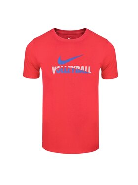 Nike Nike T-Shirt TRAINING TEE Czerwony Basic Fit