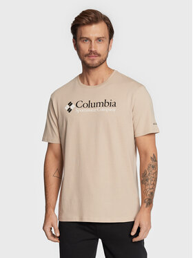 Columbia Columbia T-Shirt Csc Basic Logo 1680053 Beige Regular Fit