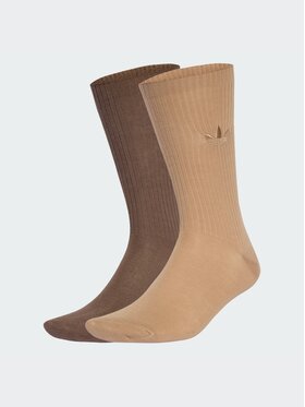 adidas adidas Skarpety krótkie Everyday Icons Crew Sock 2 Per Pack Brązowy