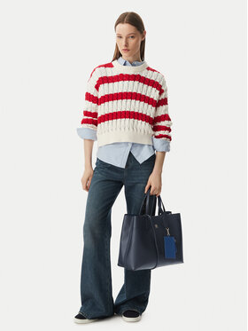 Tommy Hilfiger Tommy Hilfiger Ročna torba Th Icon Satchel AW0AW18723 Mornarsko modra