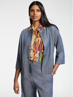 Elena Mirò Elena Mirò Marynarka R427Z000029N034 Niebieski Boxy Fit