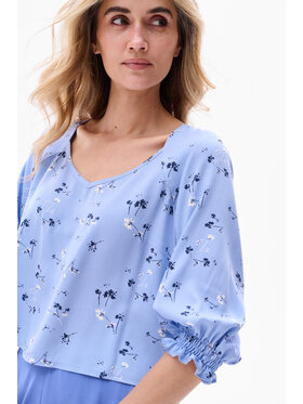 blue shadow blue shadow Bluzka Milly Niebieski Regular Fit