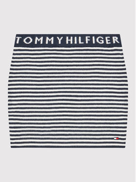 Tommy Hilfiger Tommy Hilfiger Spódnica Branded Rib KG0KG06764 D Granatowy Slim Fit
