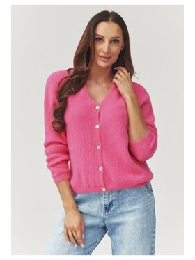 Makadamia Makadamia Sweter C38 Różowy Loose Fit