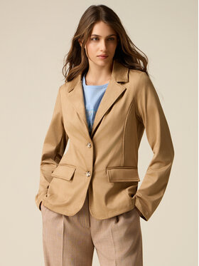 Oltre Oltre Giacca in similpelle R302R002451N002 Crema Slim Fit