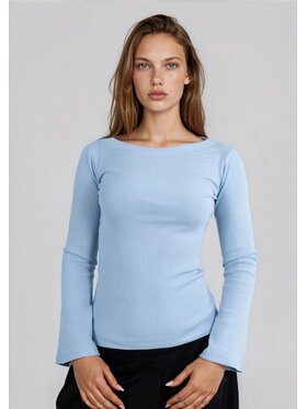 DKaren Sport DKaren Sport Bluzka EQ34 Niebieski jasny Classic Fit