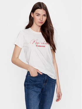 ICHI ICHI Тишърт 20119160 Бял Regular Fit