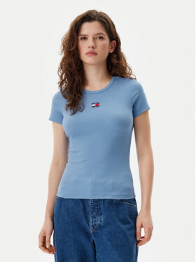Tommy Jeans Tommy Jeans Tricou Badge DW0DW17881 Albastru Slim Fit