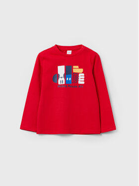 OVS OVS Bluzka DISNEY 1607651 Czerwony Regular Fit