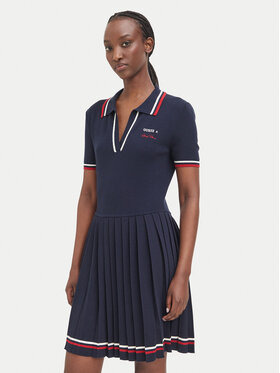 Guess Guess Sukienka dzianinowa W6BK98 Z2277 Granatowy Regular Fit