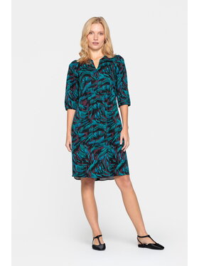 EMOI EMOI Sukienka codzienna wiskozowa z kieszeniami Zielony Casual Fit