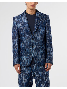 PHILIPP PLEIN PHILIPP PLEIN Marynarka 29059 Granatowy Regular Fit