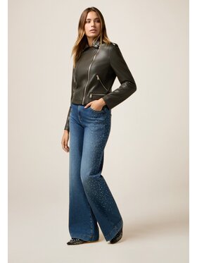 Oltre Oltre Giacca in similpelle R330R002274N035 Verde Regular Fit