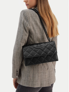Tory Burch Tory Burch Дамска чанта Fleming Soft Grain Convertible Shoulder Bag 169791 Черен