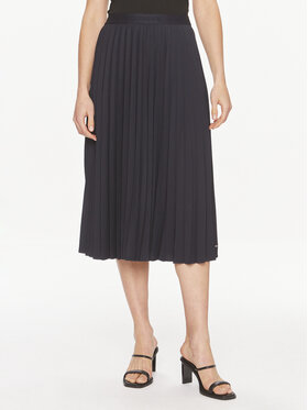 Tommy Hilfiger Tommy Hilfiger Plesirana suknja Fluid WW0WW41793 Tamnoplava Regular Fit