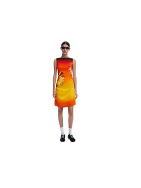 Desigual Desigual Sukienka letnia Abito biarritz Pomarańczowy Regular Fit