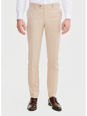 Pako Lorente Pako Lorente Spodnie garniturowe P25SF-6G-009 Beżowy Slim Fit