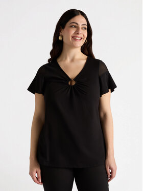 Fiorella Rubino Fiorella Rubino T-Shirt G052L008362N033 Czarny A-Line Fit