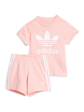 adidas adidas Set tricou și pantaloni scurți JC6580 Roz Regular Fit