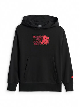 4F 4F Bluza THE GYM POWER Czarny Loose Fit