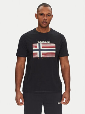 Napapijri Napapijri Тишърт S-Lari NP0A4IE59411 Черен Regular Fit