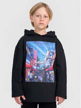 4F 4F Felpa 4FJRAW25TSWSM2345-20S Nero Oversize