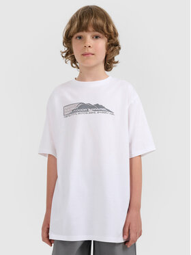 4F 4F T-Shirt APRES SKI Biały Oversize