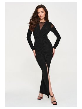 Makadamia Makadamia Sukienka wieczorowa M959 Czarny Fitted Fit