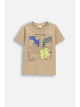 Coccodrillo Coccodrillo T-Shirt WC6143202NBK-002 Beżowy Regular Fit