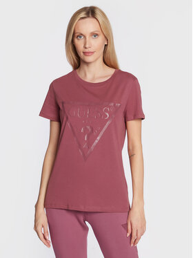 Guess Guess T-Shirt Adele V2YI07 K8HM0 Różowy Regular Fit