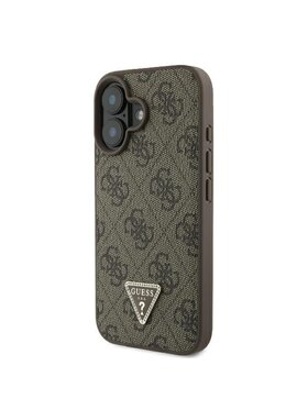 Guess Guess Etui na telefon iPhone 16 Plus Brązowy