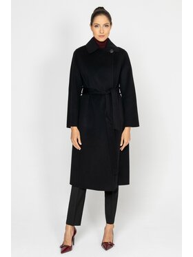 Deni Cler Milano Deni Cler Milano Płaszcz T-DC-8068-D5-90-90-1 Czarny Regular Fit