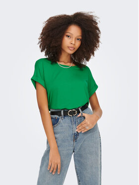ONLY ONLY Póló 15106662 Zöld Regular Fit