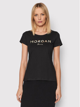 Morgan Morgan T-Shirt 221-DLOGO Schwarz Regular Fit