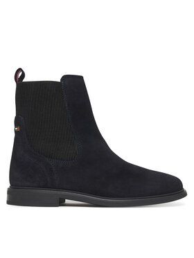 Tommy Hilfiger Tommy Hilfiger Kotníková obuv s elastickým prvkem Flag Boot FW0FW08780 Tmavomodrá