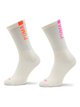 Puma Puma Sada 2 párů dámských vysokých ponožek Women Slouch Sock 2P 938005 Bílá