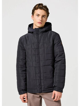 Wrangler Wrangler Kurtka zimowa TRANSITIONAL PUFFER Czarny Regular Fit