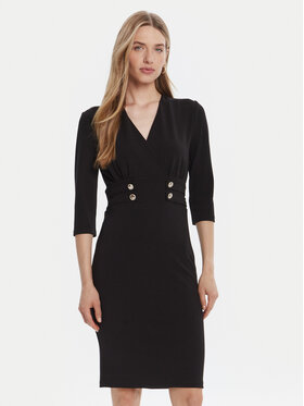 Rinascimento Rinascimento Koktel haljina CFC0126151003 Crna Slim Fit