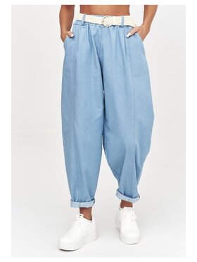 Makadamia Makadamia Jeansy C56 Niebieski Loose Fit