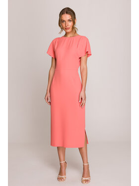 Stylove Stylove Večerní šaty S398 Oranžová Premium Fit