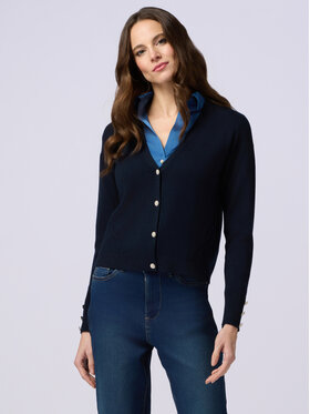 Oltre Oltre Kardigan M075J004801N034 Niebieski Regular Fit
