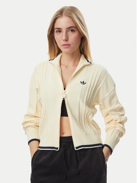 adidas adidas Strickjacke Cable Knit Firebird Track Top KR7047 Gelb Regular Fit