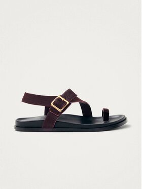 ALOHAS ALOHAS Sandały Siren Soft Burgundy Leather Sandals Bordowy