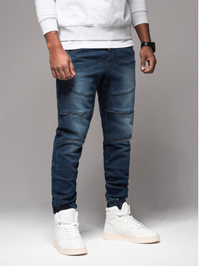 Ombre Ombre Jeansy OM-PADJ-0243 Granatowy Regular Fit