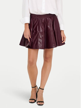 ONLY ONLY Spódnica z imitacji skóry Jacky 15355512 Fioletowy Regular Fit