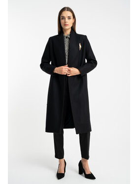 CLICK CLICK Παλτό χειμωνιάτικο 70-0023 Μαύρο Comfortable Fit