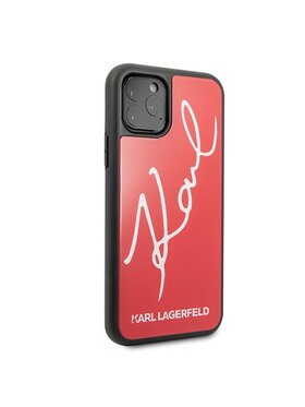 KARL LAGERFELD KARL LAGERFELD Etui na telefon Glitter Signature Czerwony