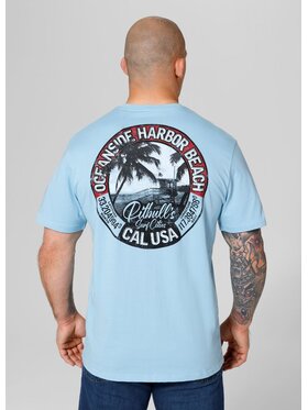 PITBULL PITBULL T-Shirt Koszulka Błękitny Regular Fit